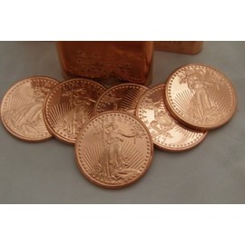1 Ounce .999 Fine Copper Round: St. Gaudens (New Item)
