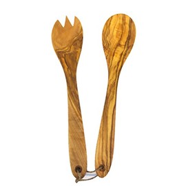 Olive Wood Salad Servers (10.5")