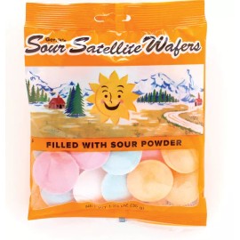 Gerrit's Satellite Wafers, Original with Candy Beads, 1.23-Ounce-Bag - Sour Satellite Wafers Nostalgic Cand