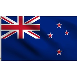 DMSE New Zealand Zealanders Kiwis Union Jack Flag 2X3 Ft Foot 100% Polyester 100D Flag UV Resistant (2' X 3' Ft Foot)