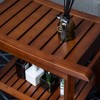Forevich Bamboo Shower Bench Stool with Storage Shelf Waterproof Shower