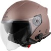 Bogotto H586 BT Solid Bluetooth Jet Helmet, Matte Brown, M