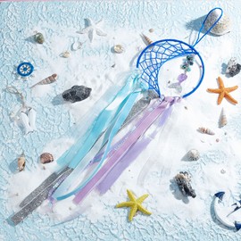 INFUNLY 2 Set Mermaid Dream Catcher DIY Dream Catcher Making Kit Handmade Boho Dream Catchers for Bedroom Wall Decor Nursery Baby Room Hanging