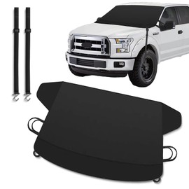 Nomocale 1 PC Car Windshield Cover, 66.9" / 170 cm x 42.1" / 107 cm Thickened Oxford Cloth Snow Cover, Anti-Freeze and Anti-Frost Car Protective Cover, Universal for Most Cars (Black)