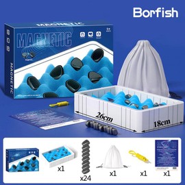 Juego de Ajedrez Magnético, Juegos de Mesa de Imanes, Juegos de Estrategia con Ranura de Esponja y Cuerda, Magnetic Chess Game, Tablero de Ajedrez Piedra Magnético Portátil para Fiestas Familiares