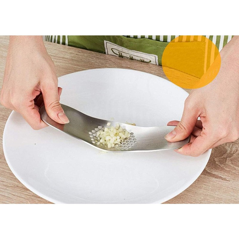 TRHDFW Garlic Rocker Crusher Mincer Press Dishwasher Safe, Stainless Steel