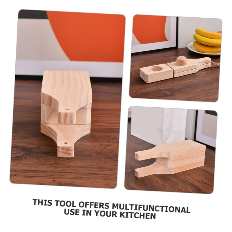 BIUDECO Solid Wood Plantain Masher Plantain Cooking Accessories Shape for