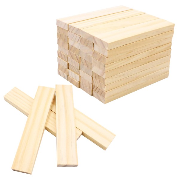 PWGHWG Pack of 40 Craft Wooden Blocks Craft Blocks 110
