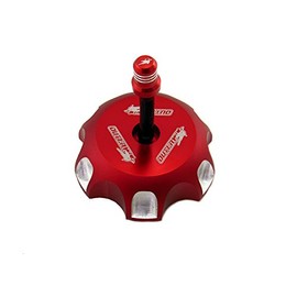 Outlaw Racing 12080 Billet Anodized Gas Fuel Tank Cap with Vent Hose Red Cr125/250R