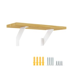 SPOROOT Shelf Bracket, White, 15 cm, Right Angle Support, Strong Load Capacity, Wall Shelf Support, Vintage Set of 2