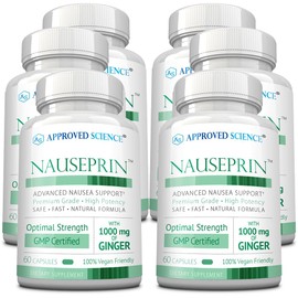 Approved Science Nauseprin - Ginger, Bioactive Vitamin B6-360 Capsules - Vegan
