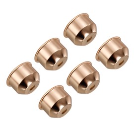 PATIKIL E26/E27 Lamp Socket Cup, 6 Pack Lamp Bases Holder Covers Sleeves Decorative Lighting Accessories for Chandelier Wall Ceiling Light Gold Tone