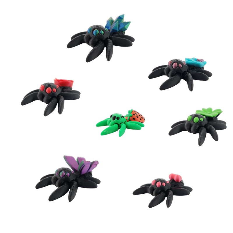 3D Printed Spider Mystery Pack - Collectible Fidget Toys (10
