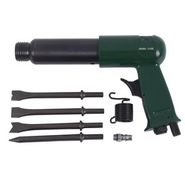 Doppy Air Hammer Kit with Quick Change Retainer and 4 Chisels, 3000 BPM, 1/4" Air Inlet Thread Interface - Pneumatic Shovel Tool for Scraping, Chipping, Punching and Cutting & Industrial