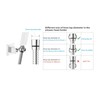 KANARY All Metal Square Handheld Shower Bracket Hand Held Shower