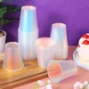 50 Pcs Frosted Plastic Cups, 12 OZ Thickened Disposable Iridescent