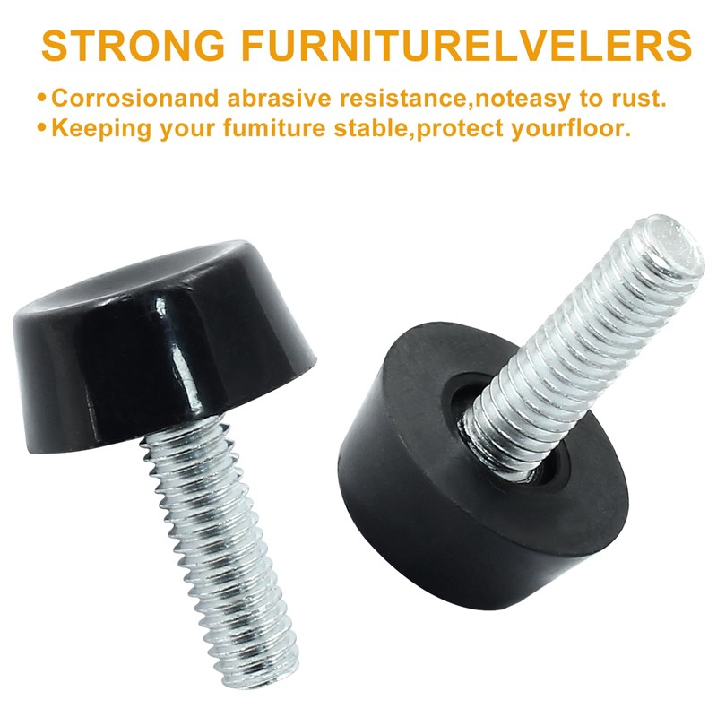 Zorveiio 24 Pcs M6 Furniture Leveling Feet Adjustable Table Levelers