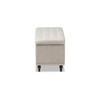 Baxton Studio Kaylee Storage Bench in Beige