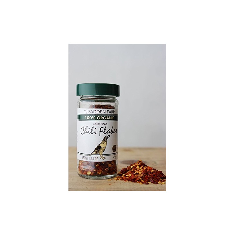 McFadden Farm Organic Chili Flakes, Dried Chile de Arbol, Grown