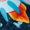 Sleepdown Dinospace Rocket Stars Navy Multi Reversible Duvet Cover Quilt