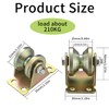 Pack of 4 Pulleys for Ropes, V-Groove Roller Wheel, Pulley,