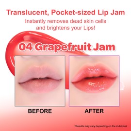 COLORGRAM TINTIN DORY LIP JAM 04 GRAPEFRUIT JAM | Tinted Lip Jam, Hydrating & Plumping Lip Balm with Lightweight, Non-Sticky Formula | Clear Radiance & Semi-Transparent Color