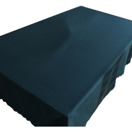 Shiawase Warehouse Simple Tablecloth Solid Color Table Cover Rectangle 140*220cm (Dark Green)