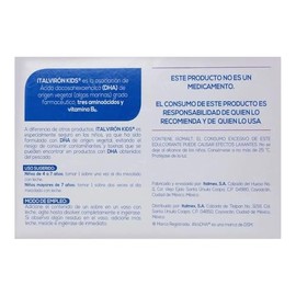 Italvirón Kids | Suplemento Alimenticio Infantil en Polvo Sabor Chocolate | DHA de Origen Vegetal | Aminoácidos y Vitamina B6 | Apoyo Cognitivo, Memor