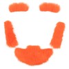 Cosela St. Patrick's Orange Fake Beard Eyebrows Sideburns Self Adhesive