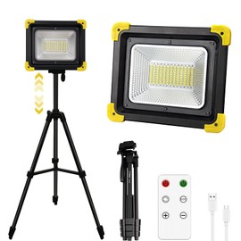 29000LM Rechargeable LED Work Light with Stand,Magnetic Base&Remote Control,12000mAh,Cordless Work Light IP65 Waterproof with Hanging Hook for Workshop,DIY,Garage,Construction