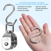PATIKIL Double Pulley Block Load 330lbs M25 with S Hook,