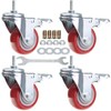 Heavy Duty Stem Caster Wheels Double Bearing PU Castors No
