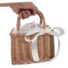 iplusmile 1Pc Woven Flower Basket Rattan Decorative Storage Container with