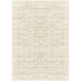 Valenrug Washable Rugs 5x7 - Stain Resistant Area Rugs for Living Room, Non Slip Backing Printed Rugs for Bedroom, Folable Machine Washable Area Rug(TG003-Beige, 5'x7')