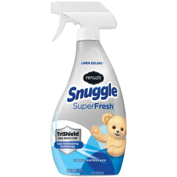 Renuzit Snuggle Fabric Refresher with Odor Eliminating Technology, Linen Escape, 18 Ounces