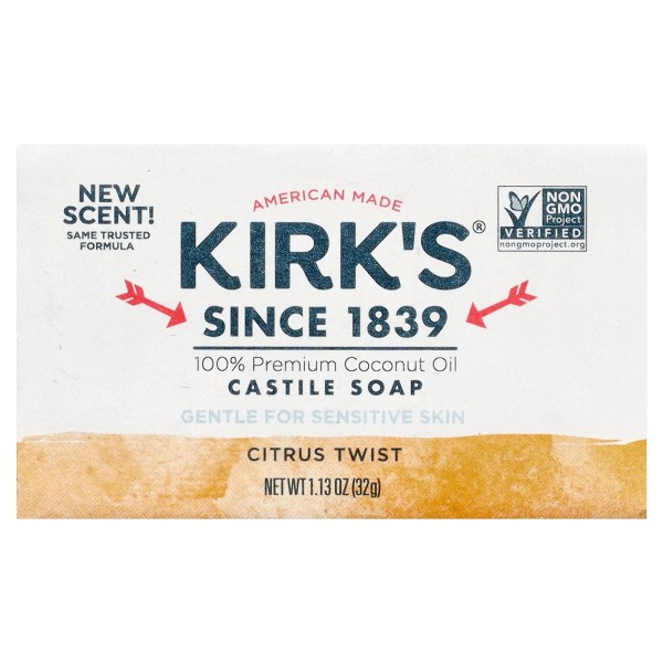 Kirk's Castile Bar Soap, Citrus Twist, 1.13 oz (32 g)