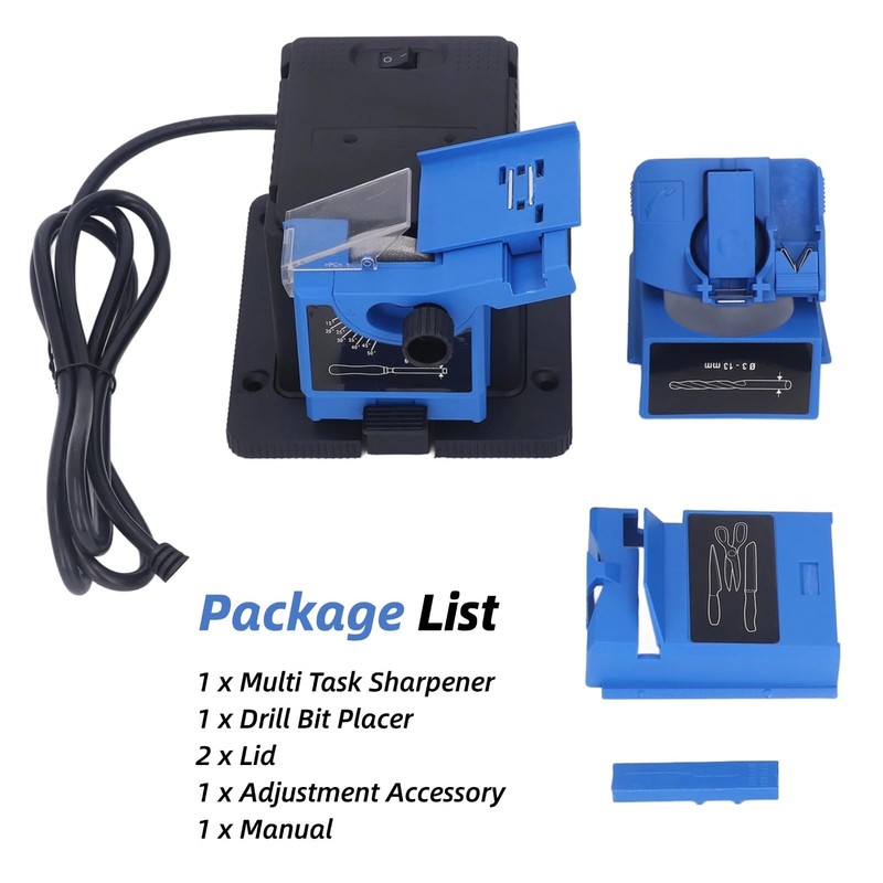 Tomantery Electric Drill Bit Sharpener and Knife Sharpener 65W 15-50掳