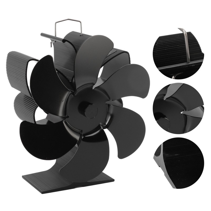 Stove Fan 6 Blades Greater Air Volume Low Noise Operation