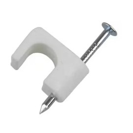 Gardner Bender 1/4 In. White Polyethylene Coaxial Staples (25-Pack)