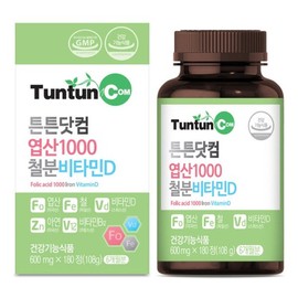 Teunteun.com 엽산1000철분비타민D (6개월분) Folic Acid 1000 Iron Vitamin D (6 Months Supply)
