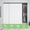BarnBase 8FT/96(Double 4FT) Bypass Door Hardware, Aluminum Double-Closing Sliding Closet