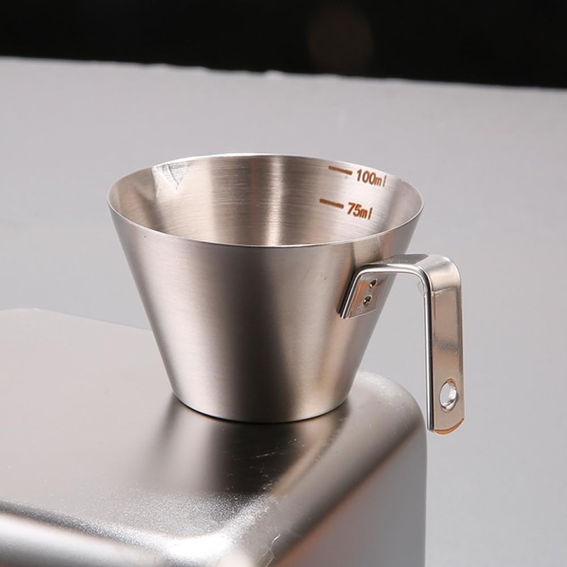 Espresso Shot Cups, Measuring Cup Dishwasher Safe 2 Pack Stainless