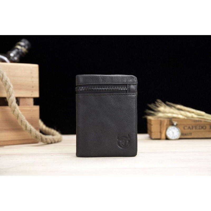 Genuine Leather Wallet for Men, RFID Blocking Antimagnetic Credit Card