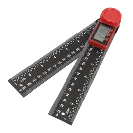 Digital Angle Ruler 360 Degrees Stainless Steel Angle Detector Digital Angle Inclinometer Protractor Measuring Tool Resolatio 0.05° (200mm)