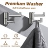 APLusee Swivel Towel Hook Polished Chrome 2 Pack, 304 Stainless