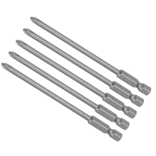 CoCud Phillips Cross Screwdriver Bits, PH1 4mm 100mm Long 1/4"
