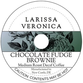 Chocolate Fudge Brownie Medium Roast Decaf Coffee (Single Serve K-Cup Pods) (Gourmet, Naturally Flavored, Whole Coffee Beans) (12 pods, ZIN: 577497)