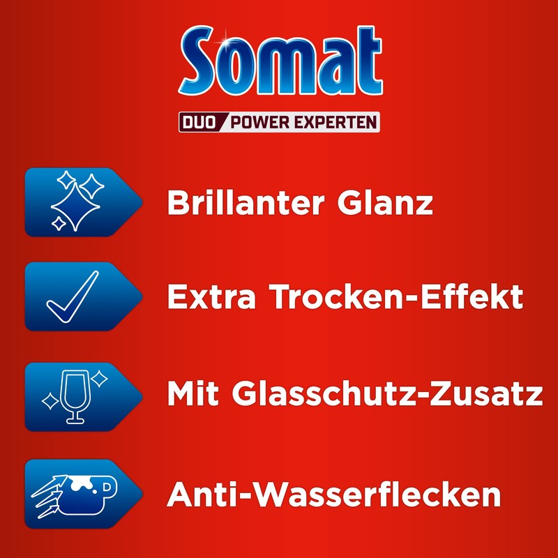 Somat rinse aid with extra dry effect for unbeatable shine