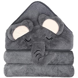 ROXANEPIG 1 Pack Baby Towels Hood, 80 x 80 cm Baby Bath Towels, Hooded Towels Baby, Baby Towel Bamboo, Hooded Bath Towel, Children's Towel, Bath Towel Towels for Babies, Newborns (1 Pack)