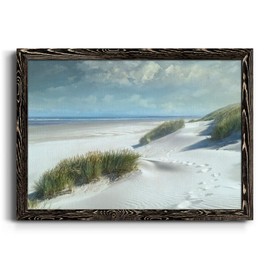 Frame Art Wall Decor Mordern Abstract Landscape Animals Painting with Black Barnwood Frame for Home and Office, Ready to Hang